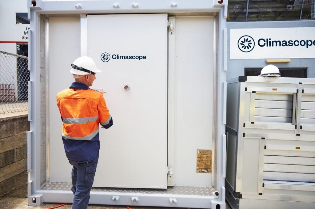 Converted shipping container into a custom made cool room