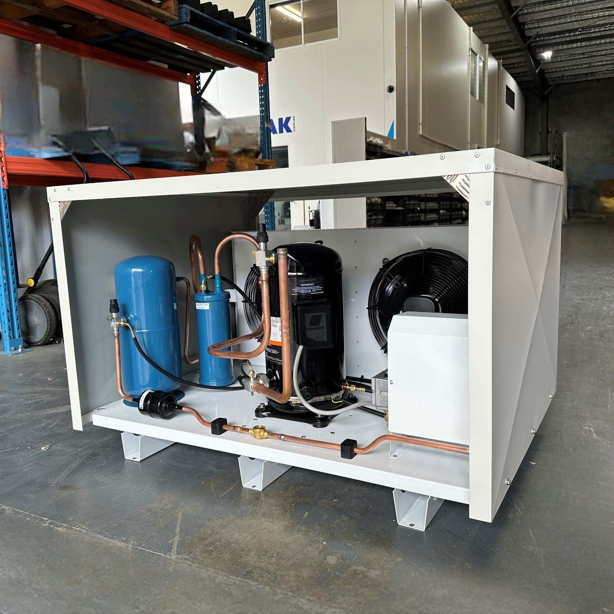 durable weather cover for a commercial refrigeration unit