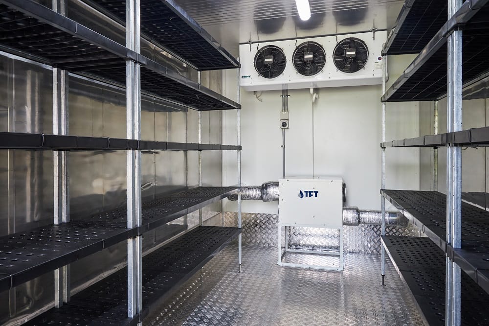 Shipping Container converted into a climate controlled cool room for seed storage